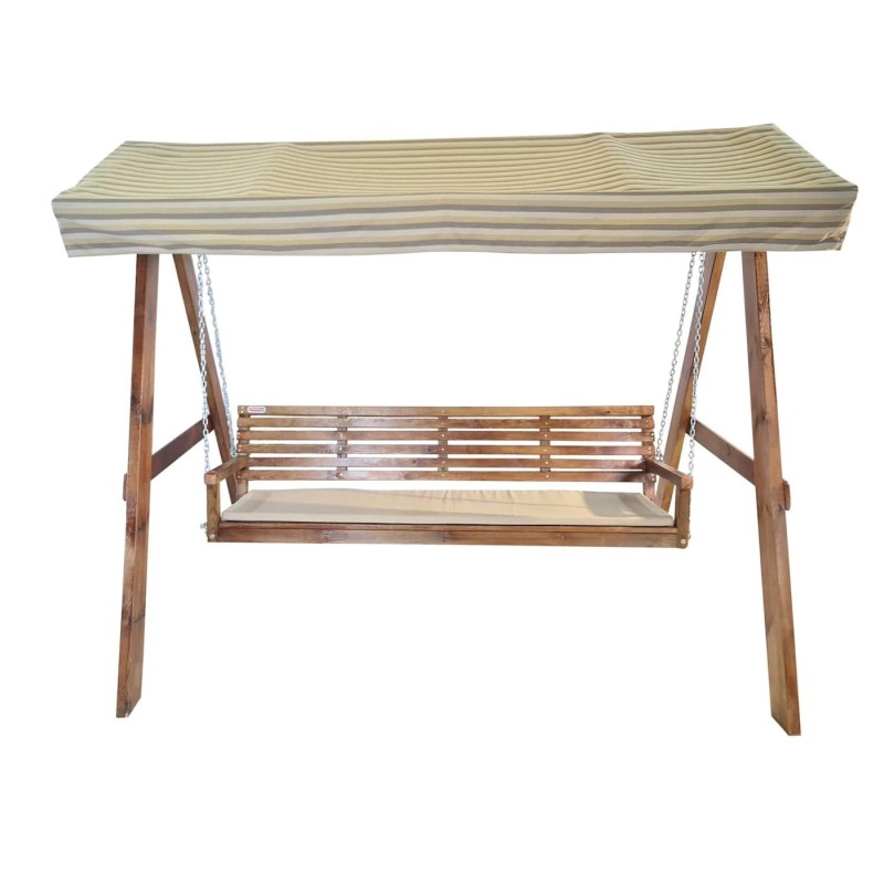 Balancín de jardín MASGAMES ELNA XL con techo de lona