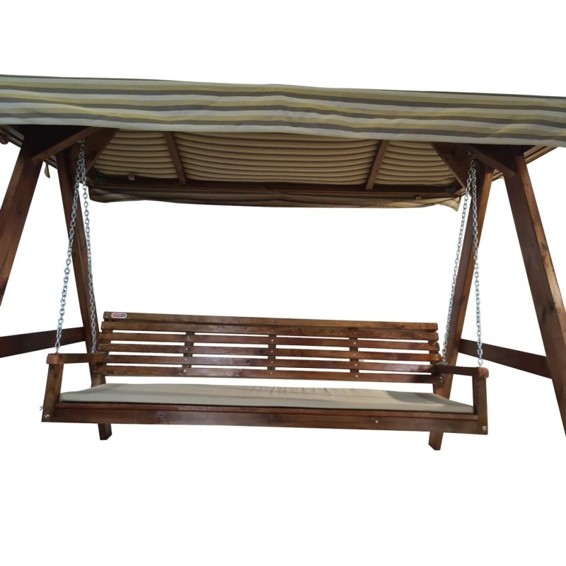 Balancín de jardín MASGAMES ELNA XL con techo de lona