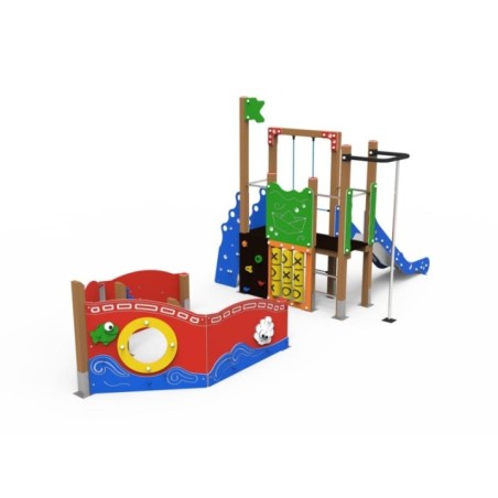 Parque infantil adaptado BARCO EXPLORADOR