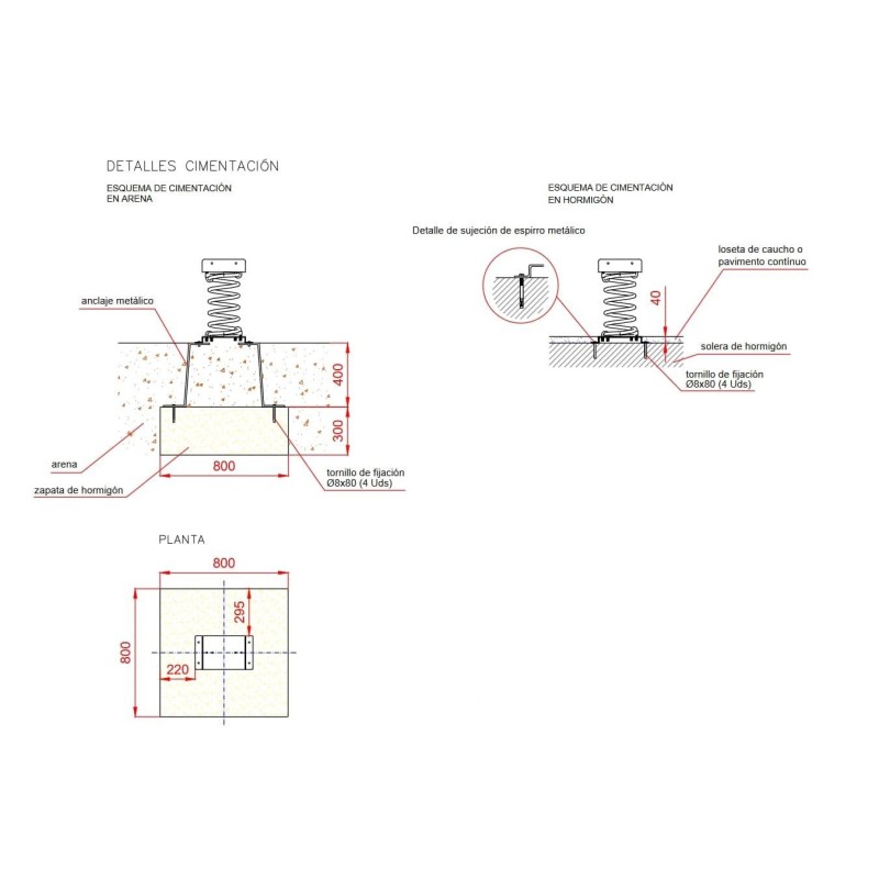 Balanci molla doble panell FOQUES ADAPTAT