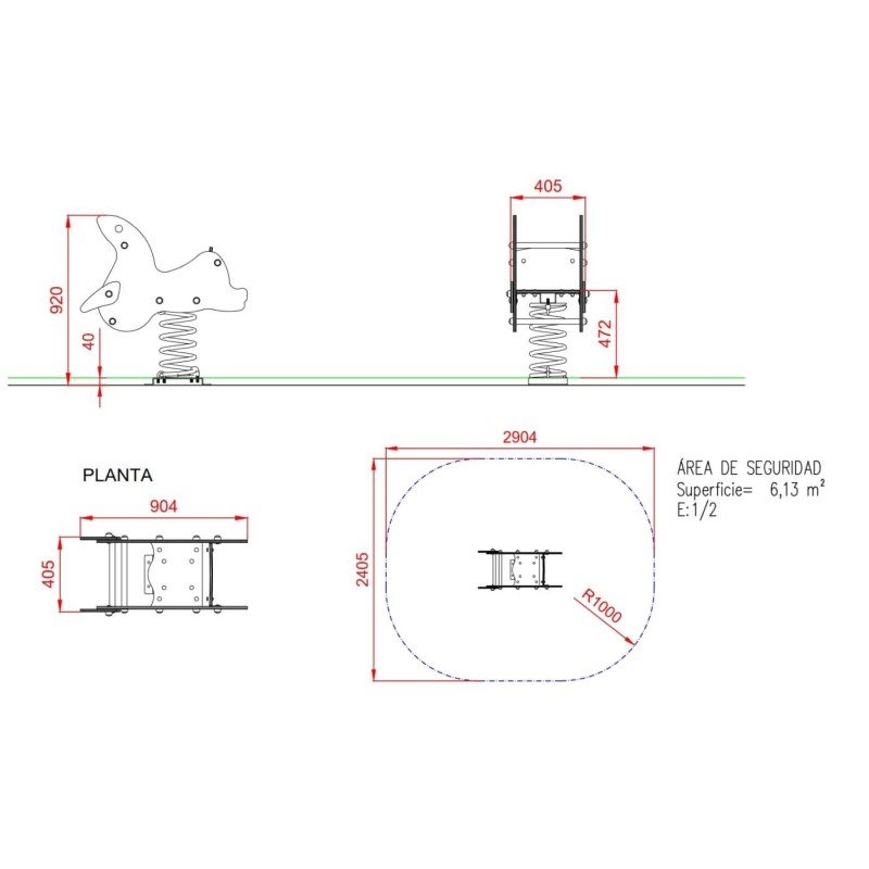 Balanci molla doble panell FOQUES ADAPTAT