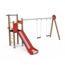 Parc infantil BEISBOL amb gronxador doble