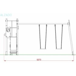 Parc infantil BEISBOL amb gronxador doble