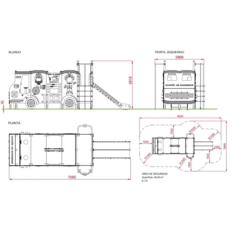 Parque infantil CAMIÓN DE BOMBEROS