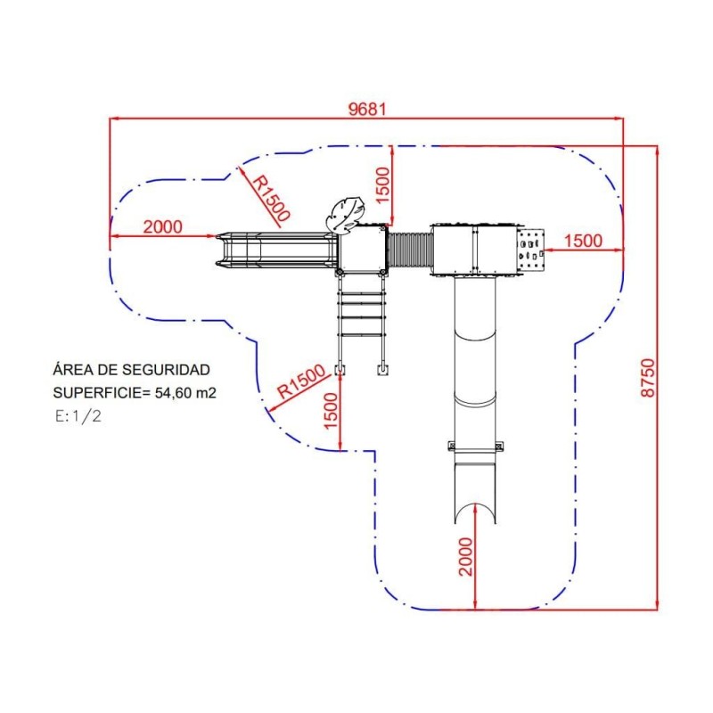 Parque infantil casa en el árbol de la selva