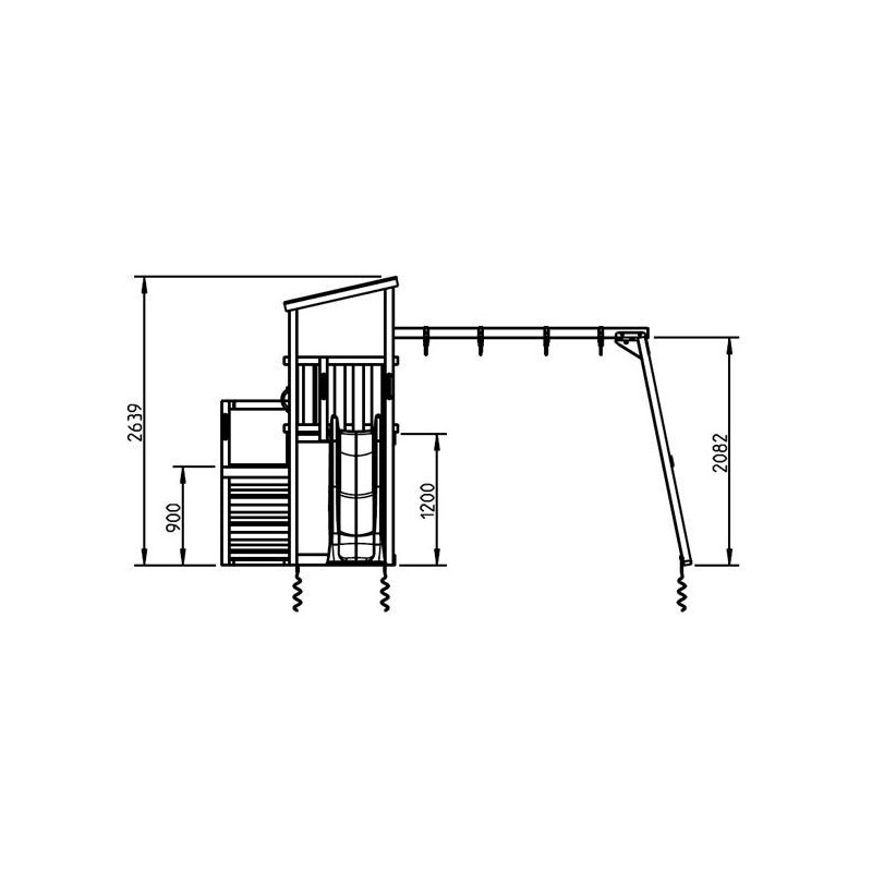 Parque infantil Masgames Cascade L + Columpio