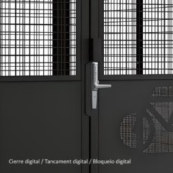 Refugio para bicicletas con puerta CHAPA XL