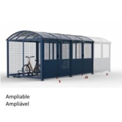 Refugio para bicicletas con puerta CHAPA XL