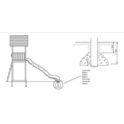 Conjunto de âncoras para fixar o escorrega MASGAMES OPTIMA ao solo.
