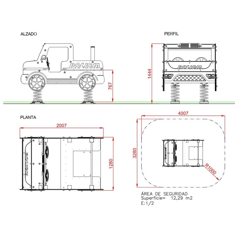 Balança de Mola Carro Pick-up Polícia