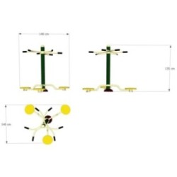 Aparell de Fitness Biosaludable Alisi Triple (Cintura)