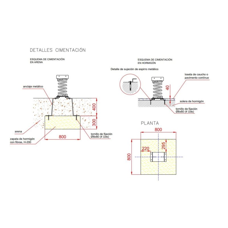 Balancín de muelle CANILLO de 4 plazas