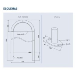 Arco apoya bicicletas TOURMALET Ø 60mm (Galvanizado)