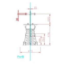 Balancín muelle doble sube y baja HIPOPOTAMOS