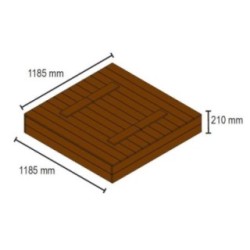 Arenero MASGAMES Tectum con Tapa de Madera plegable