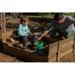 Arenero MASGAMES Tectum con Tapa de Madera plegable