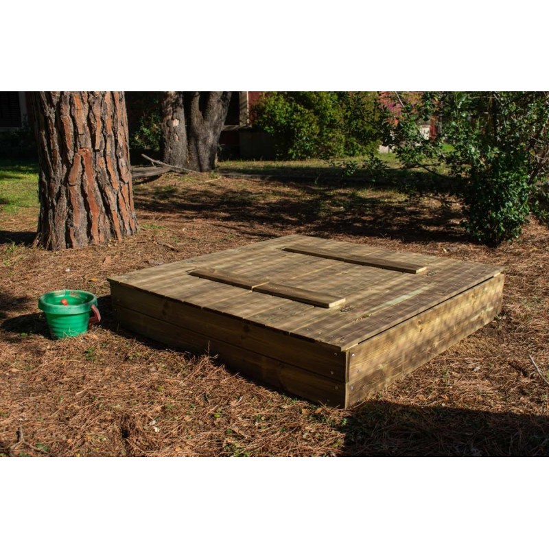 Arenero MASGAMES Tectum con Tapa de Madera plegable