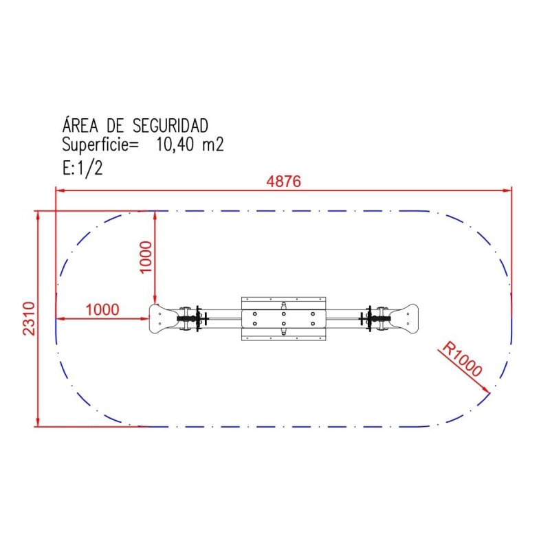 Balancín muelle doble sube y baja PONYS