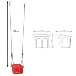 Assento de bebé MASGAMES Vermelho