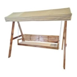 Balancín de jardín MASGAMES ELNA XL con techo de lona