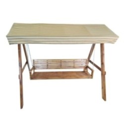 Balancín de jardín MASGAMES ELNA XL con techo de lona