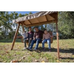 Balancín de jardín MASGAMES ELNA XL con techo de lona