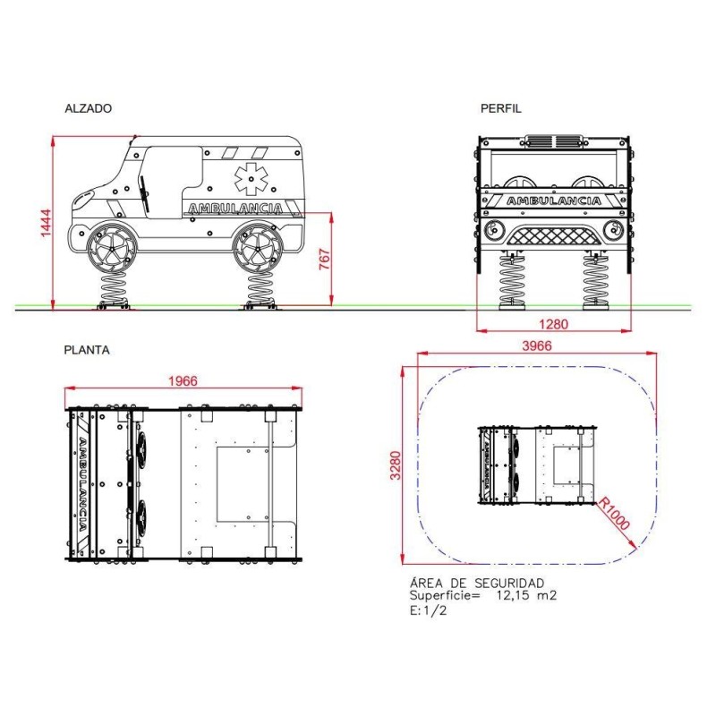 Balancí de molla cotxe ambulància