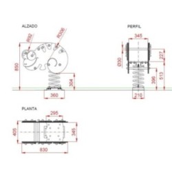 Balancín muelle doble panel CAMALEÓN