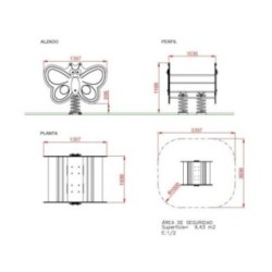 Balancín muelle cuadruple MARIPOSA