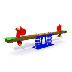 Balancín muelle doble sube y baja HIPOPOTAMOS