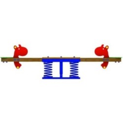 Balancín muelle doble sube y baja HIPOPOTAMOS