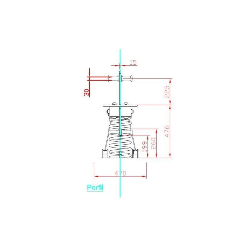 Balancín muelle doble sube y baja HIPOPOTAMOS