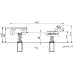 Balanço de molas DUO ESCAVADORA + REBOQUE