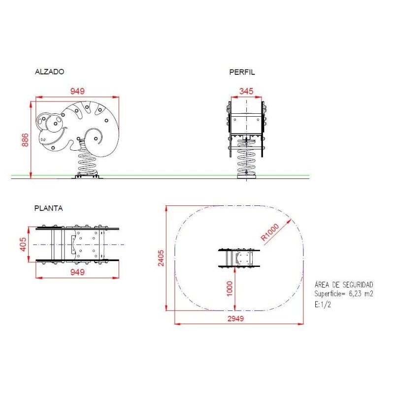 Balancín muelle doble panel CAMALEÓN ADAPTADO