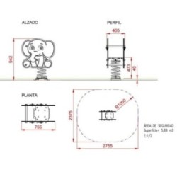 Balancín muelle doble panel ELEFANTE
