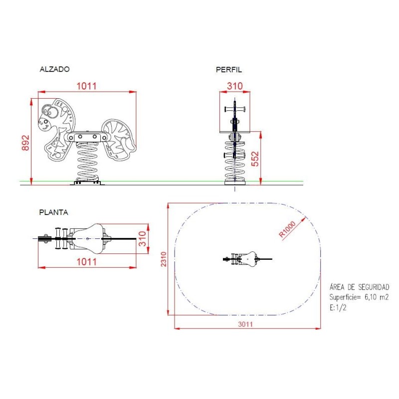 Balancín muelle CEBRA