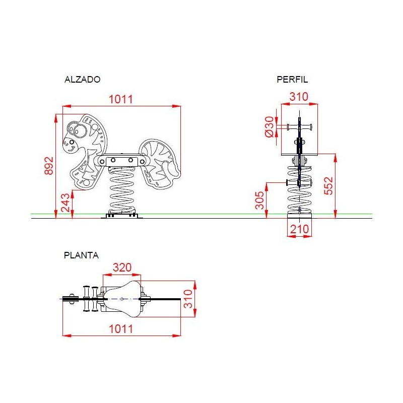 Balancín muelle CEBRA