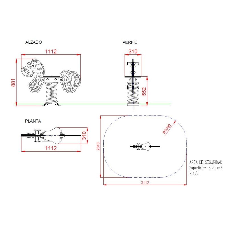Balancín muelle LEOPARDO