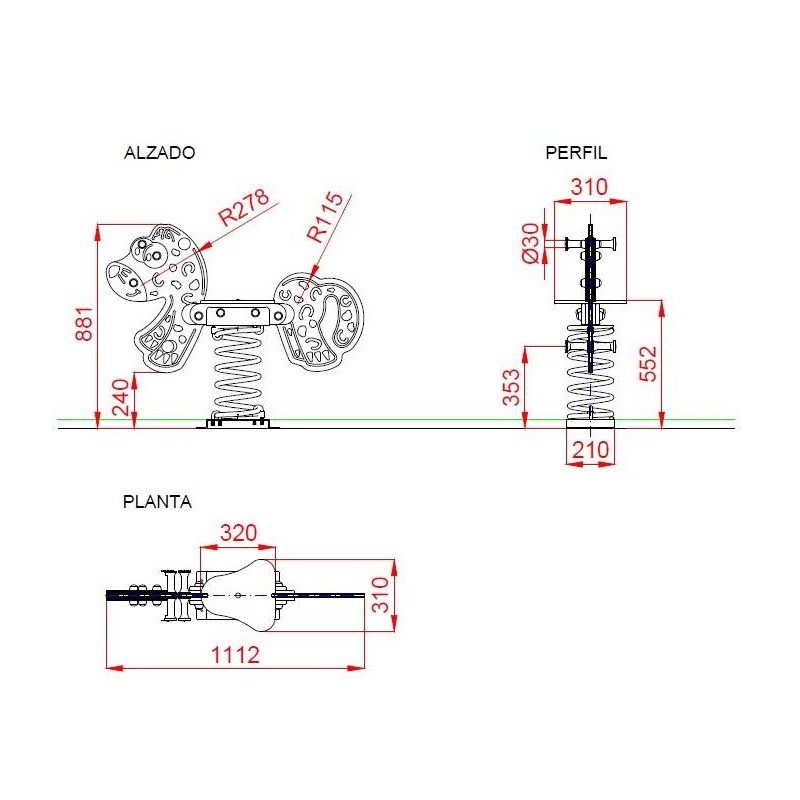Balancín muelle LEOPARDO