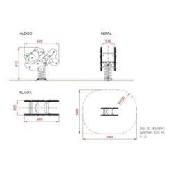 Balancí molla doble panell PIRANYA ADAPTAT