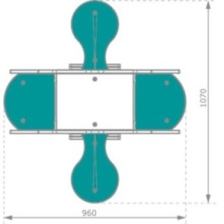 Balancín muelle cuádruple RANA