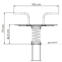 Balanço de molas duplo R-LINE