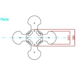 Balancín muelle cuádruple FLOR