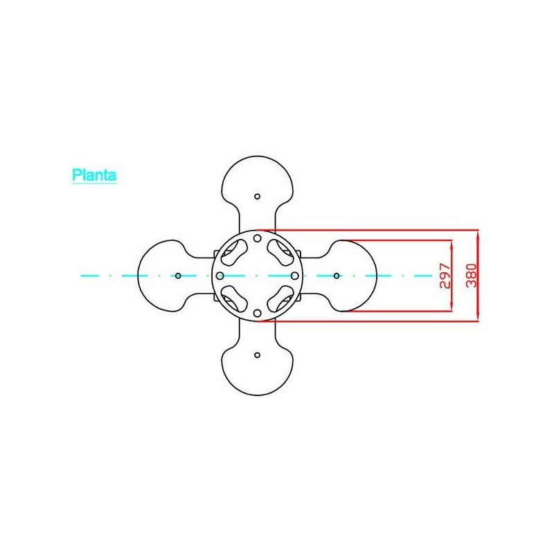 Balancín muelle cuádruple FLOR