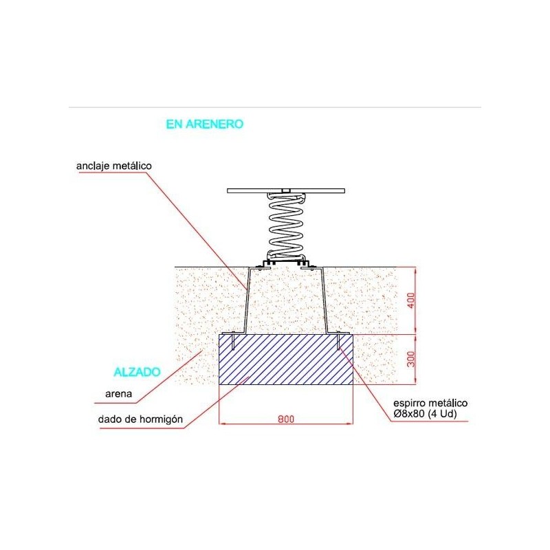 Balancín muelle cuádruple FLOR