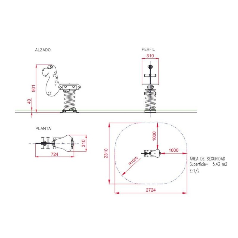 Balancín muelle DINO