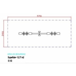 Balancín sube y baja BASKET (4 plazas)