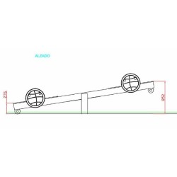 Balancín sube y baja BASKET (4 plazas)
