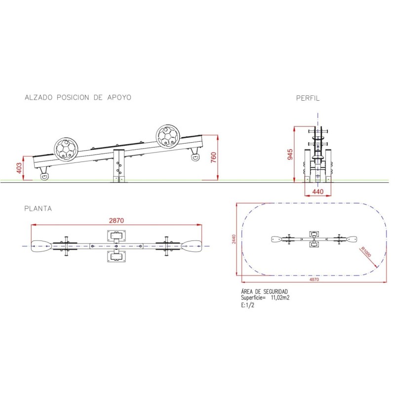Balancín sube y baja FÚTBOL