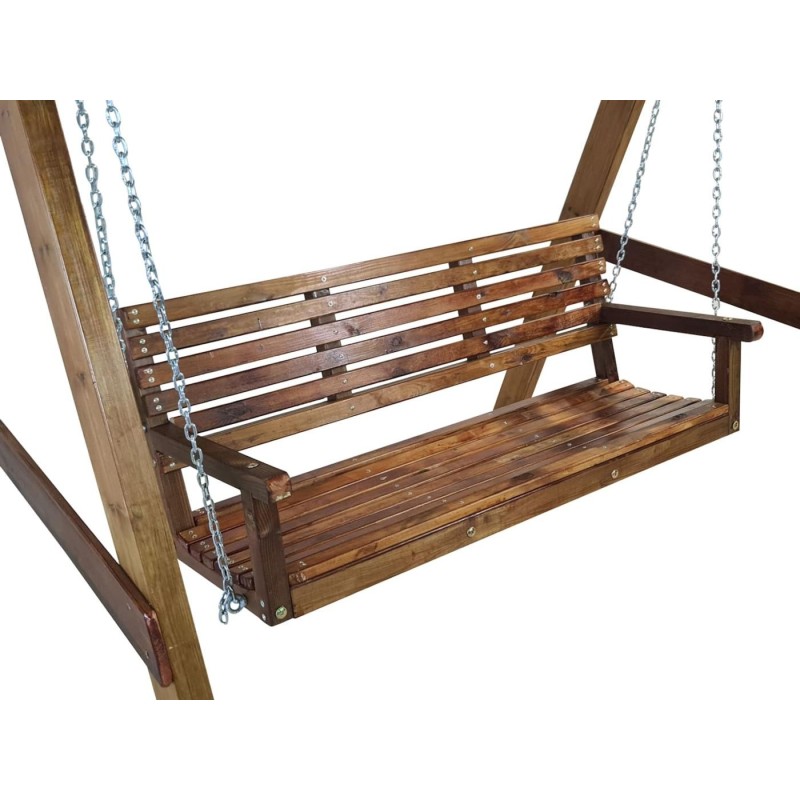 Banco de baloiço de madeira para exterior MASGAMES ELNA L